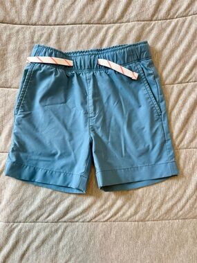 J Crew CREWCUTS Toddler Blue Elastic Waist ActiveShorts w/ Contrast Drawstring